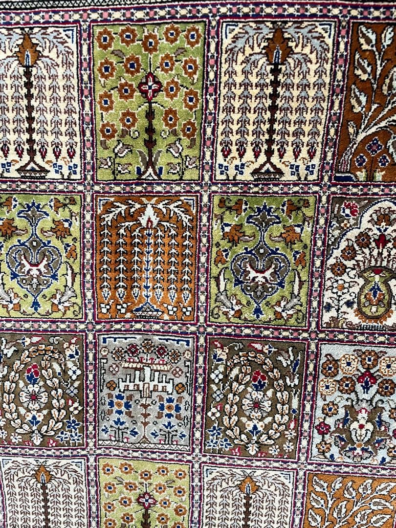 新品最高級 MUSEO社タグ付き イラン クムシルク 絹100% タペストリー