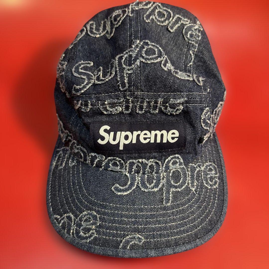 Supreme Lasered Denim Camp Cap ネイビー デニム Supreme Lasered Denim Camp Cap All cotton denim Supreme camp cap
