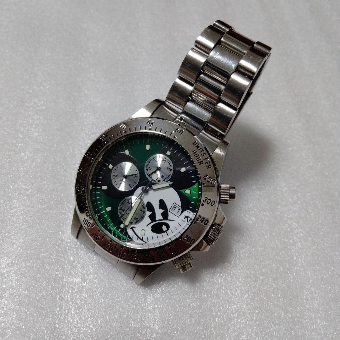 【新品電池交換済み】クロノグラフ　ミッキーマウス　腕時計　希少モデル