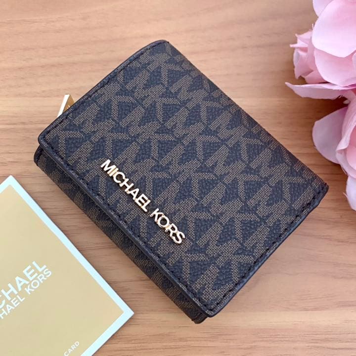 ☆最新モデル 【新品】MICHAEL KORS 三つ折財布 財布 ブラウン