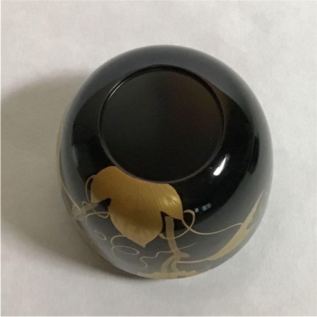 【茶道具】中棗　夕顔蒔絵　中村宗悦作