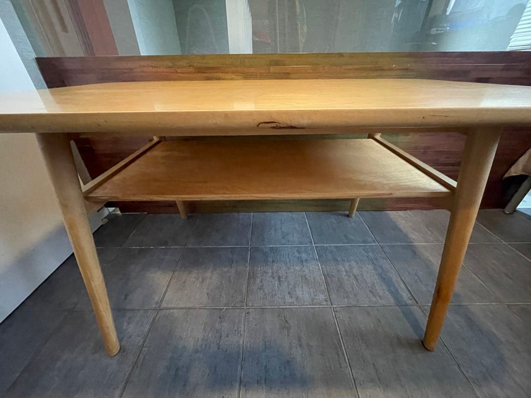 TSST 美品■天然木 ダイニングテーブル/デスク 棚付き■北欧◾️検ウニコ