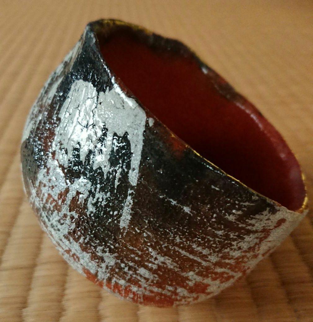 赤楽刷毛目茶碗 小服茶碗 茶箱 茶籠 新品未使用