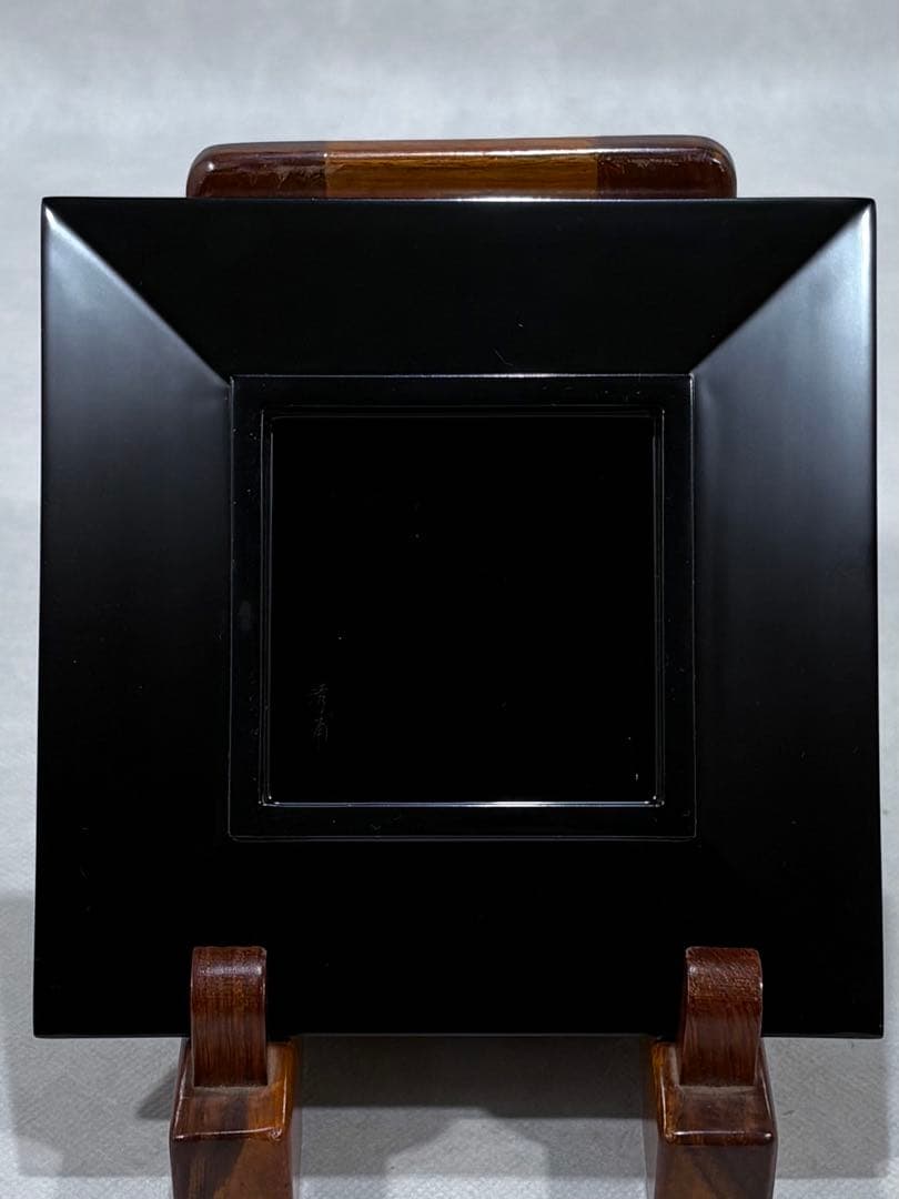 輪島塗 名工 水尻清甫作 星雲沈金 盛器 美品 共箱 茶道 懐石道具