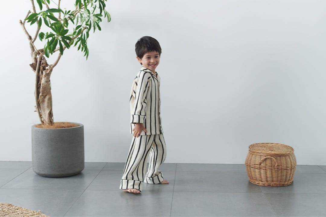 キッズ ナイトウエア パジャマ 部屋着 calmy 1 stripe