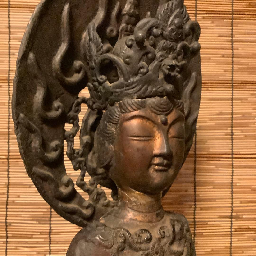 朝鮮・三国時代「百済・観世音菩像」高句麗・新羅・百済・天平・銅鉄