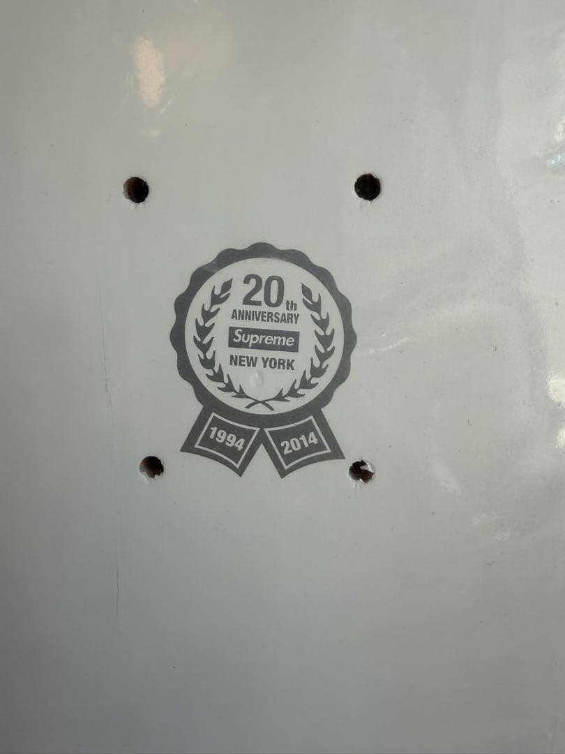 supreme シュプリーム スケボーデッキ 20周年 ホワイト
