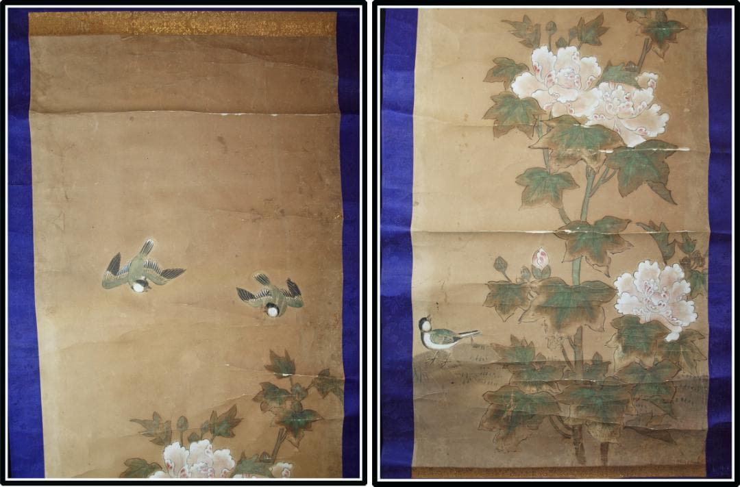 祖父の宝　時代の掛軸1　肉筆保証　　日本　中国<BR> X1056C15-1