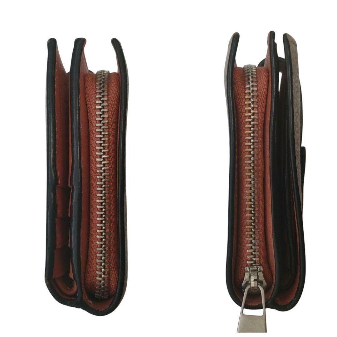 ロエベ　折り財布　コンパクトジップウォレット　アナグラム　ベージュ