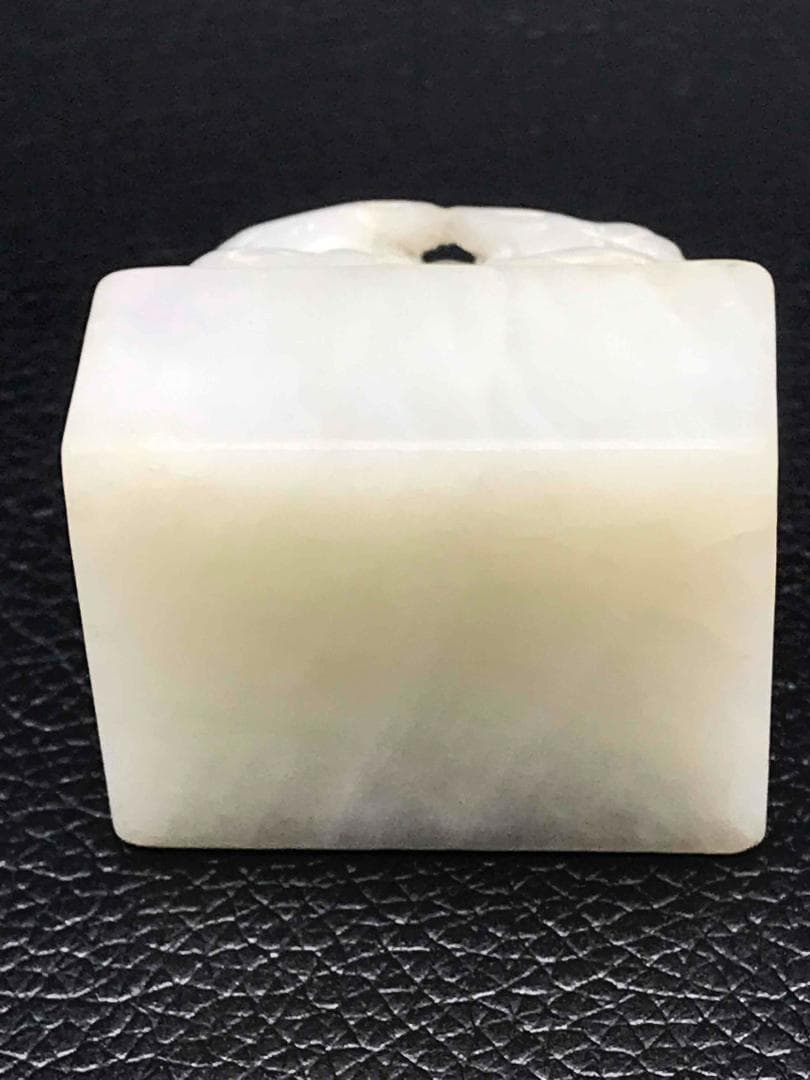 中国古美術 和田玉 古印 白玉印 双龍紋鈕 純粋和田玉