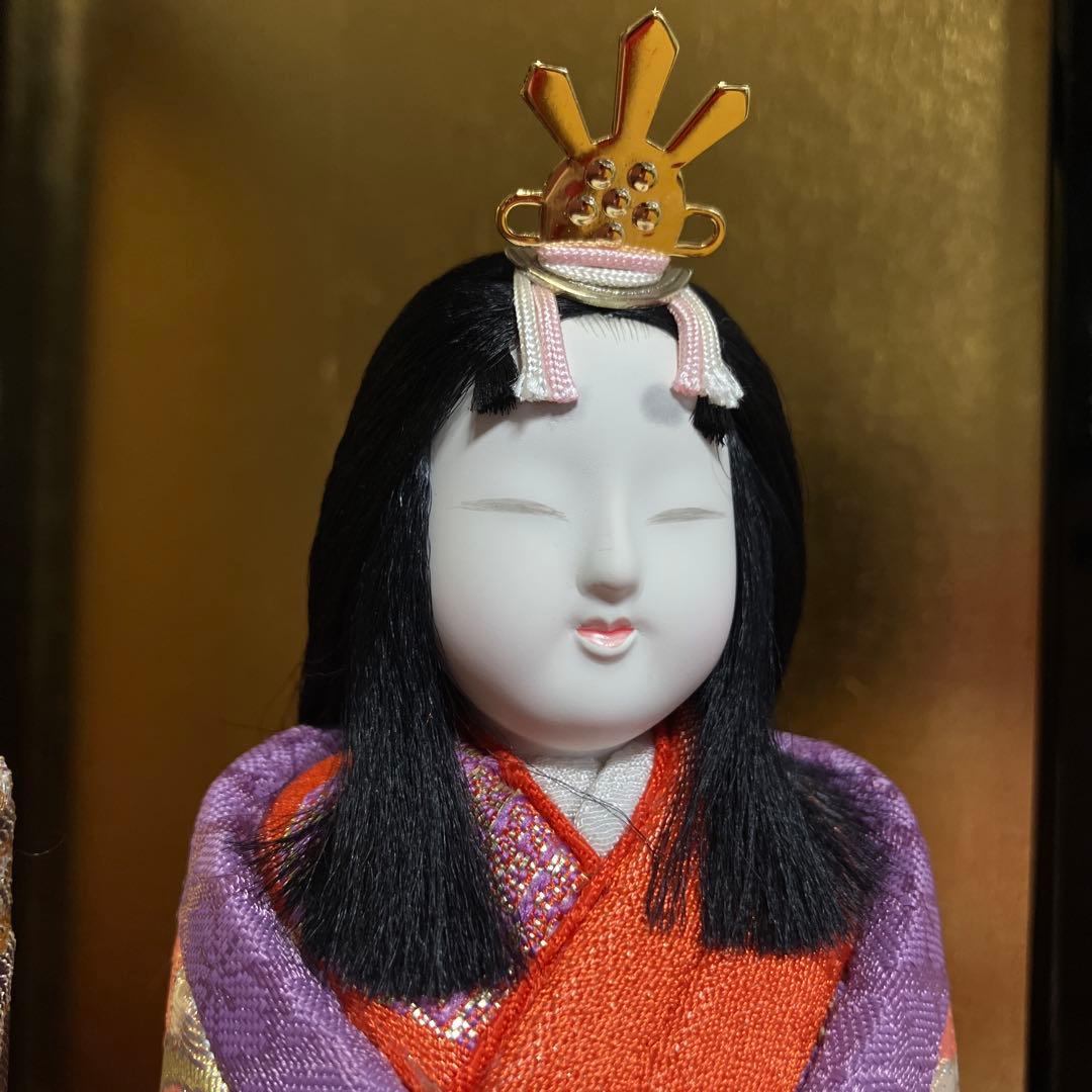 真多呂人形　古今人形　彩明立雛　コンパクト　お雛様　木目込み人形　収納飾り