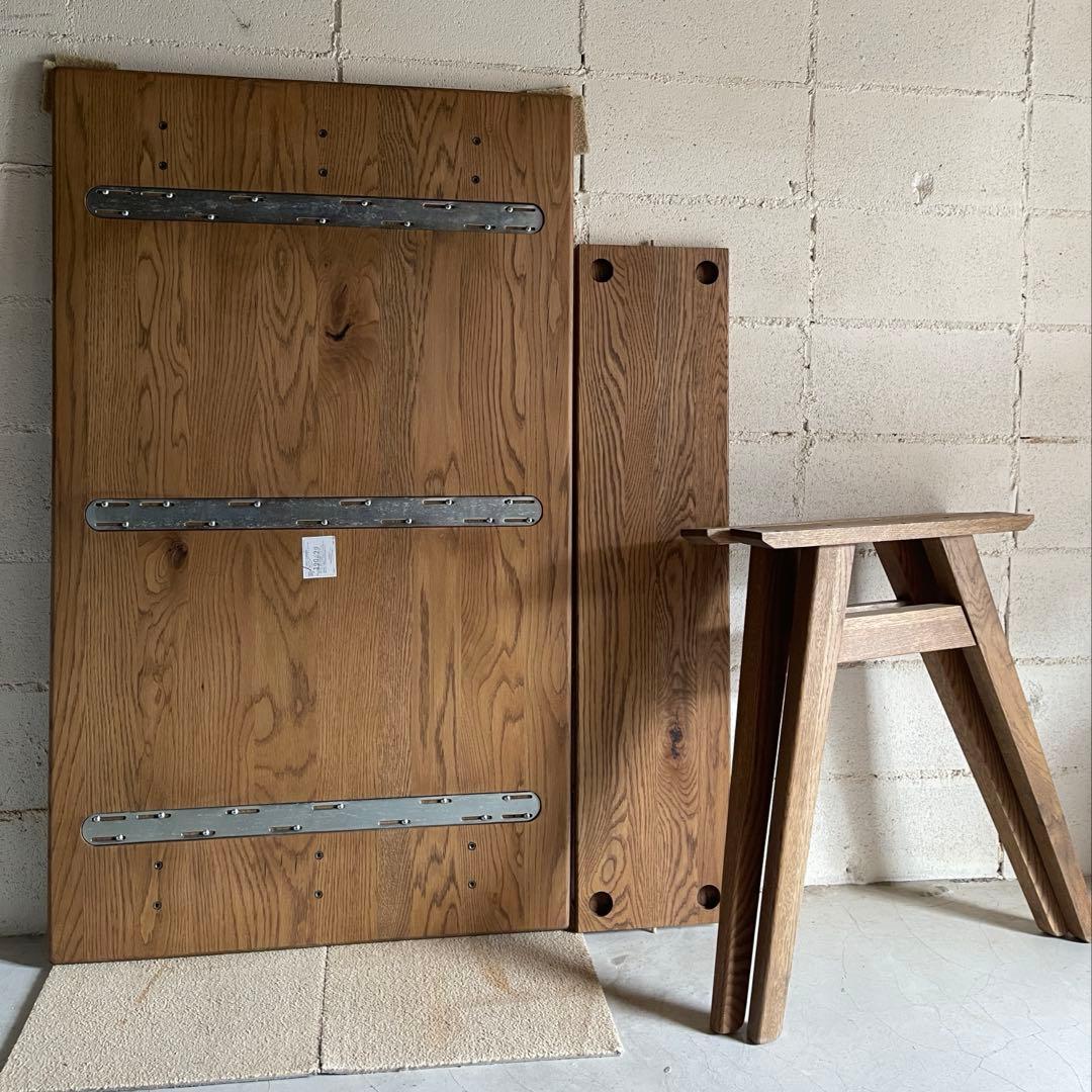 unico ADDAYウニコ アディ　ダイニングテーブル　オーク無垢材　棚板付