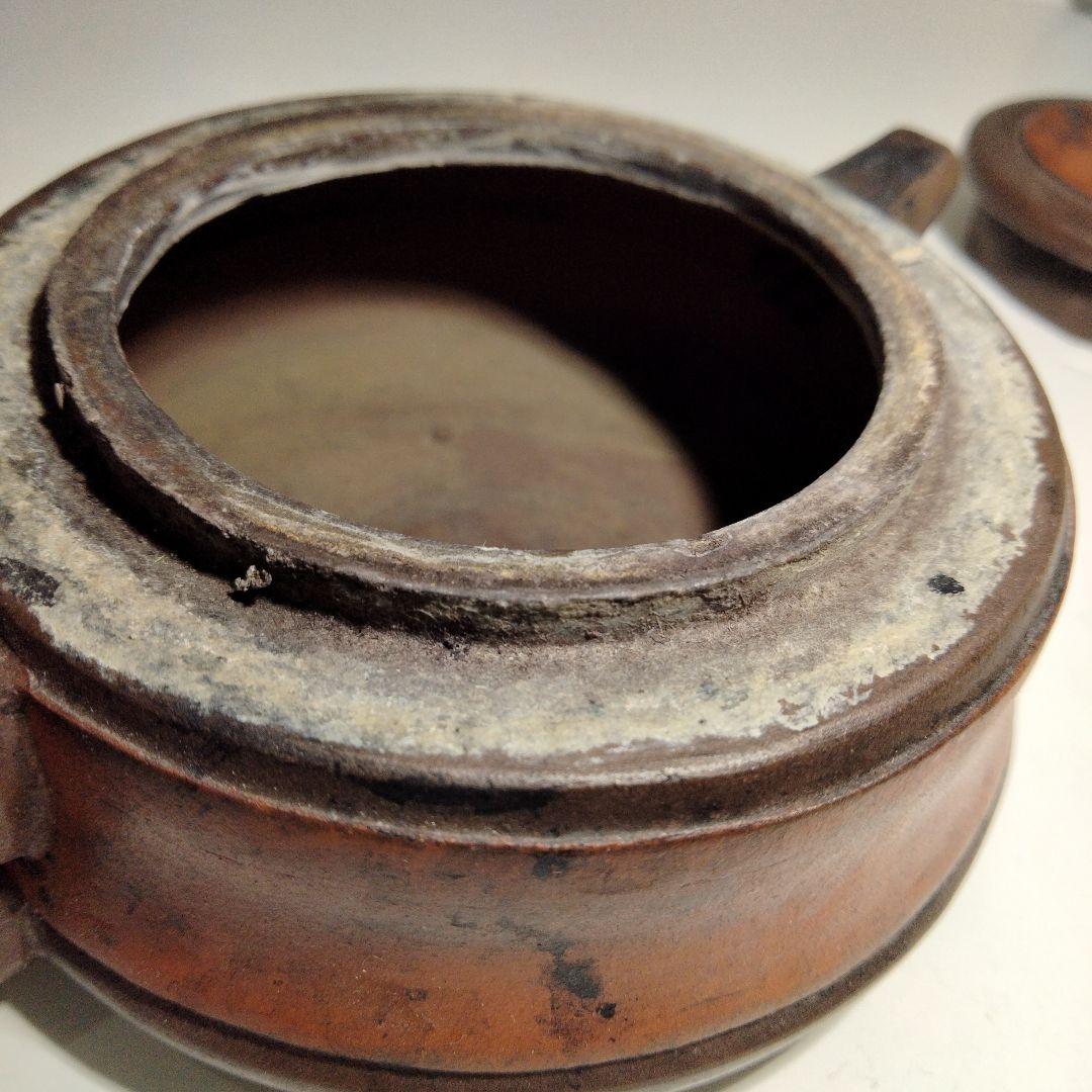 M135-3 清朝期 万豊順記款 (萬豊順記) 平底 紫砂壺