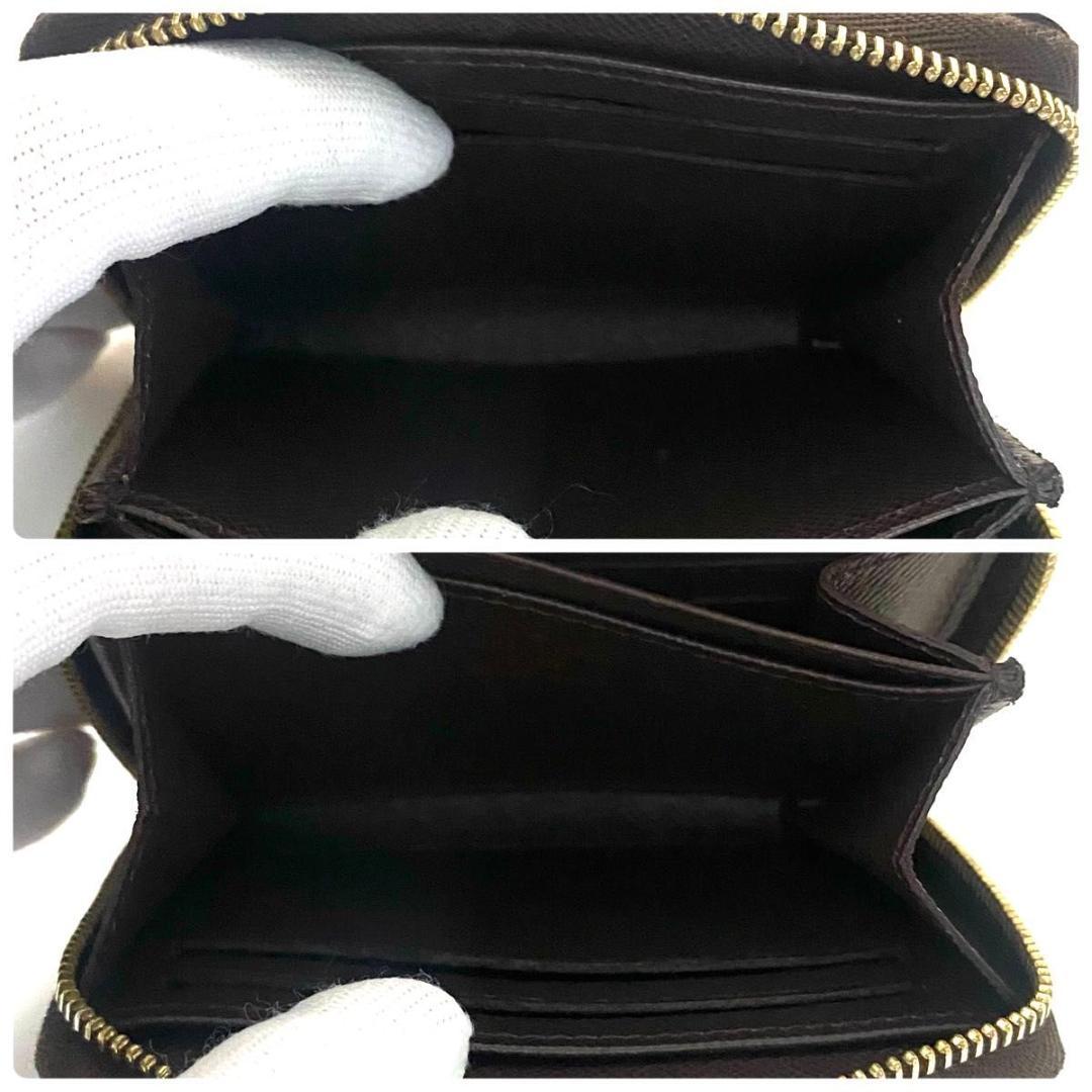 ルイ ヴィトン◎パース ダミエ エベヌ ラウンドファスナー 小銭入れ 茶色