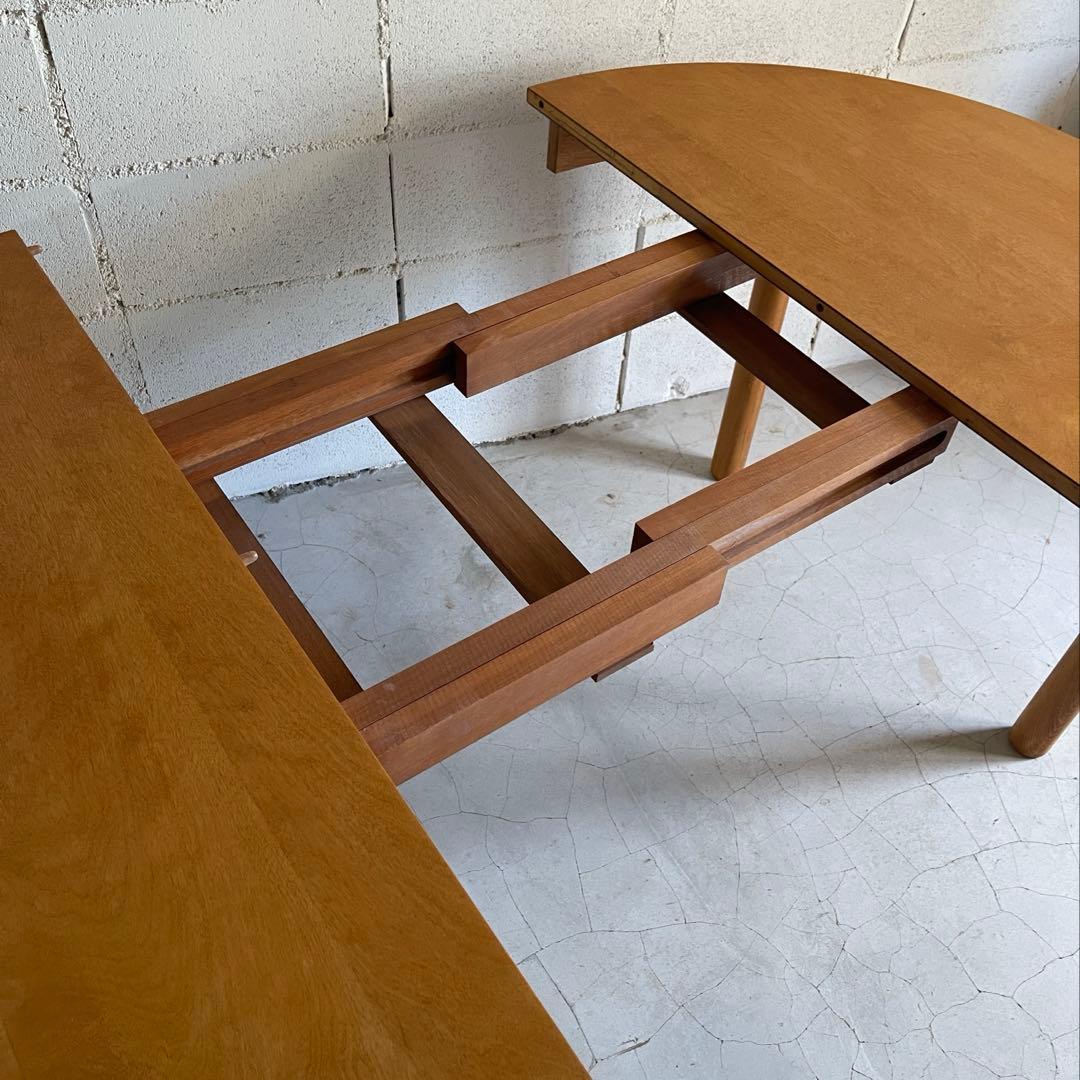 エクステンションテーブル　ラウンドテーブル　ヴィンテージ　ミッドセンチュリー