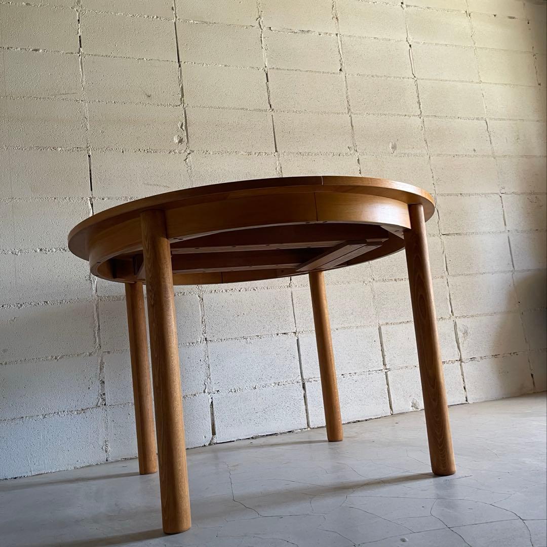 エクステンションテーブル　ラウンドテーブル　ヴィンテージ　ミッドセンチュリー