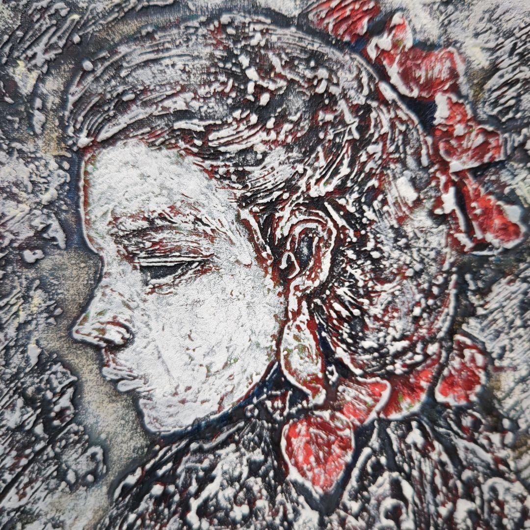 木村二朗「フラメンコの女　マドリードにて」８号油彩、粒状マチエル、最高傑作