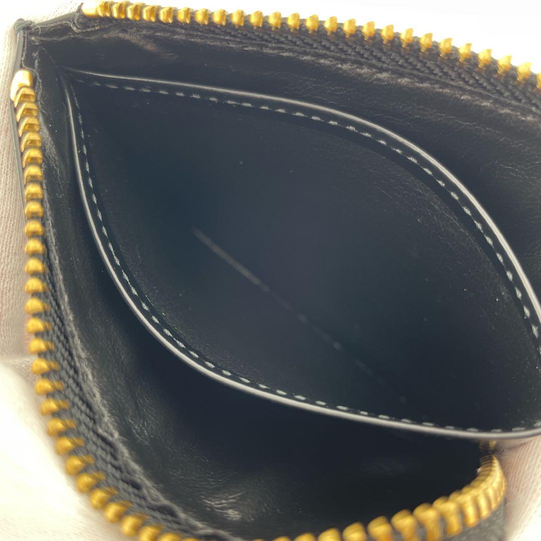 大人気✨コムデギャルソン 財布 L字ファスナー 本革 ポルカドット ブラック