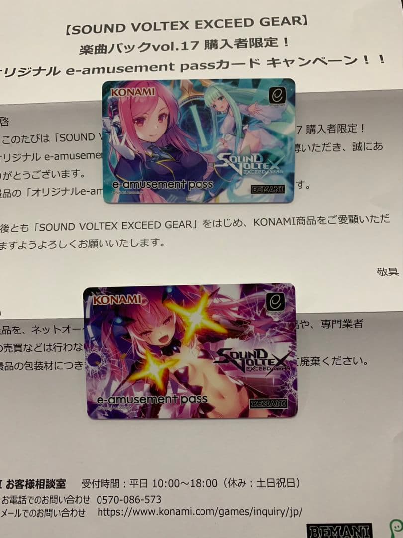 限定 e-amusement pass SDVX 2枚セット