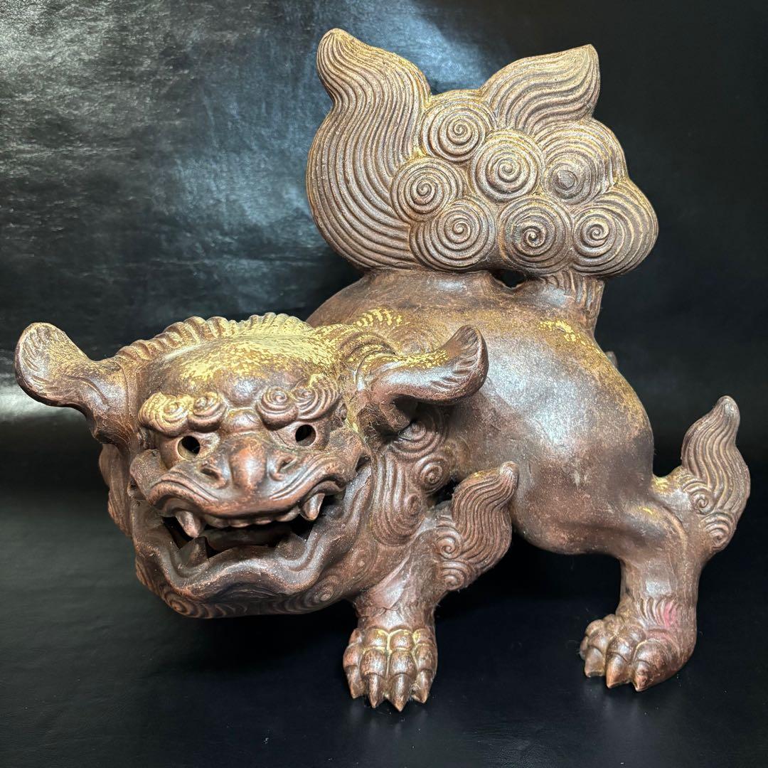 ☆備前焼！獅子 置物！『木村 友敬』作！☆木村長十郎友敬