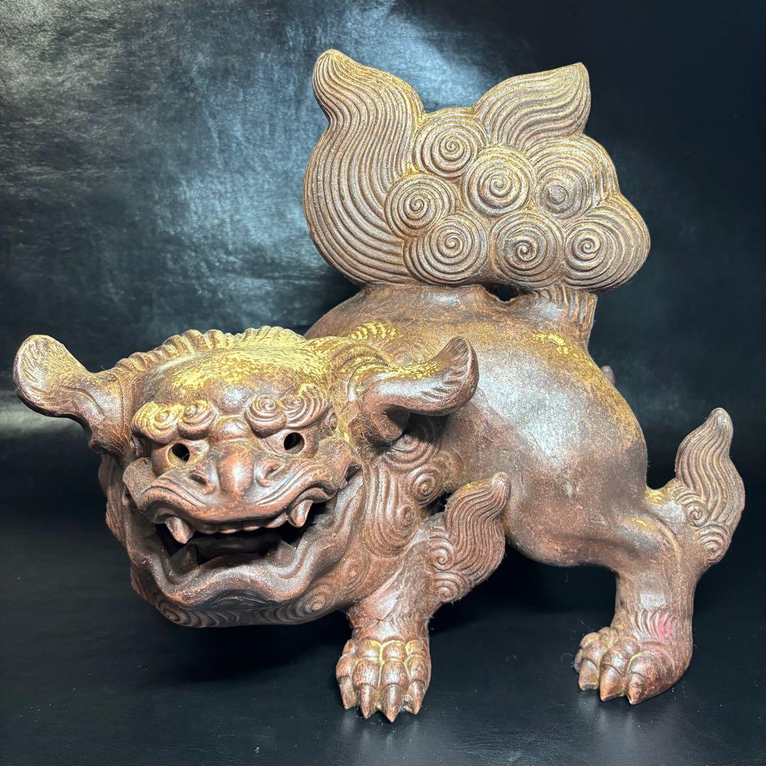 ☆備前焼！獅子 置物！『木村 友敬』作！☆木村長十郎友敬