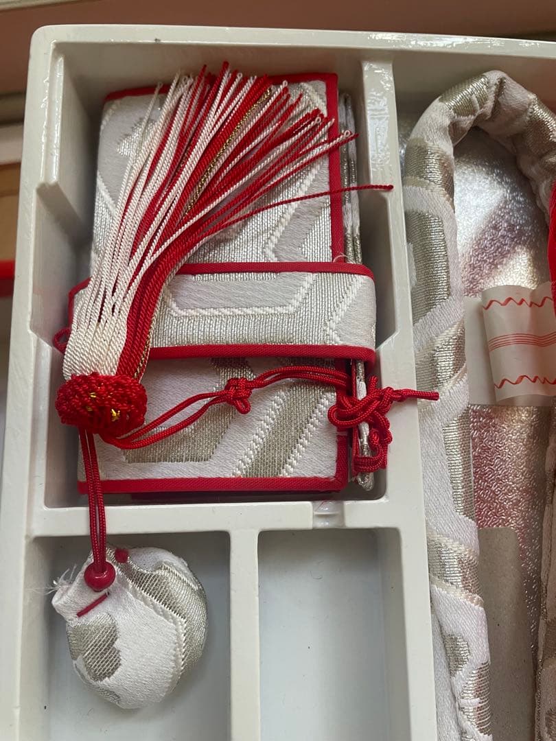 七五三　作り帯　草履　バッグ　はこせこセット（7歳）