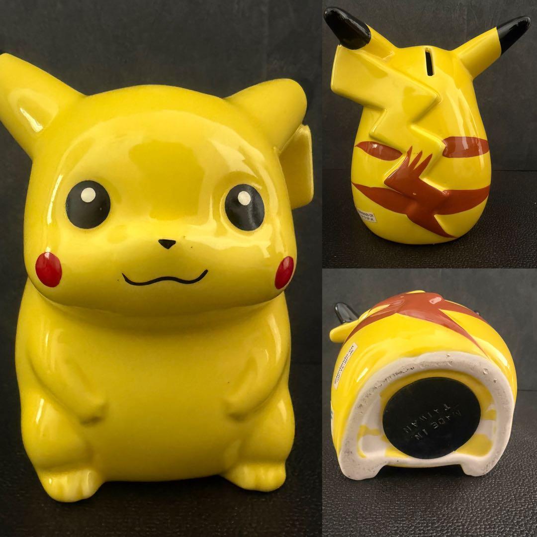 レトロ・希少】ポケモン 貯金箱 陶器製 5体＋アミューズメント2体 Lサイズ