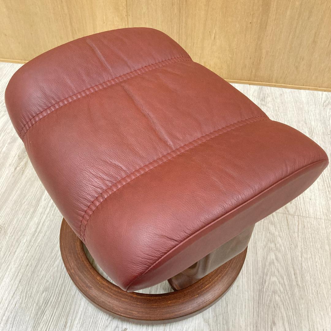 エコーネス 　オットマン フットスツール 本革 ストレスレス