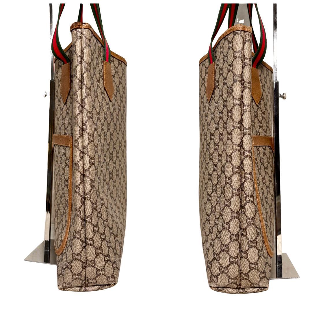 GUCCI グッチ オールドグッチ トートバッグ シェリーライン ブラウン