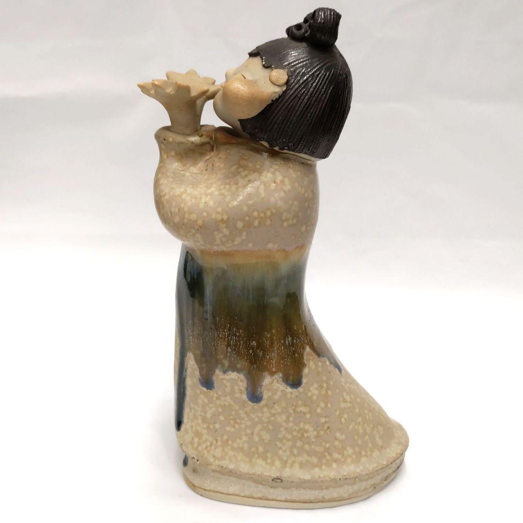 難あり】砥部焼 森元青芳「念ずれば花開く」3体セット