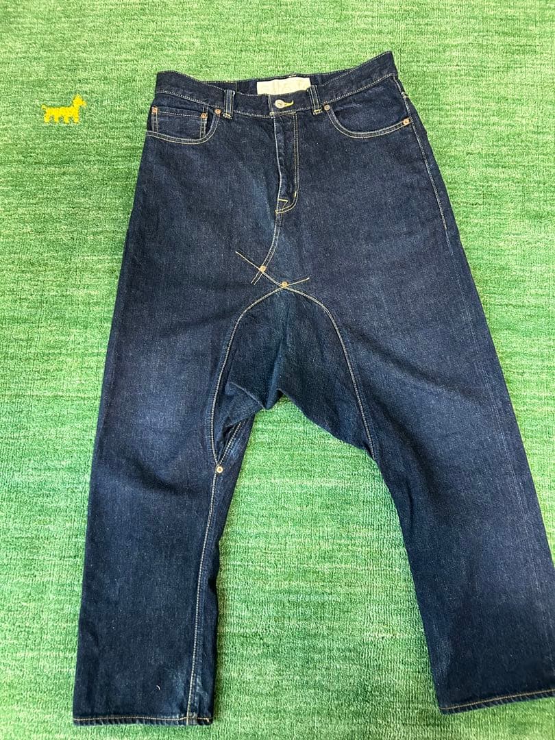 GANRYU ガンリュウ デニムサルエルパンツ インディゴ EQ-P005