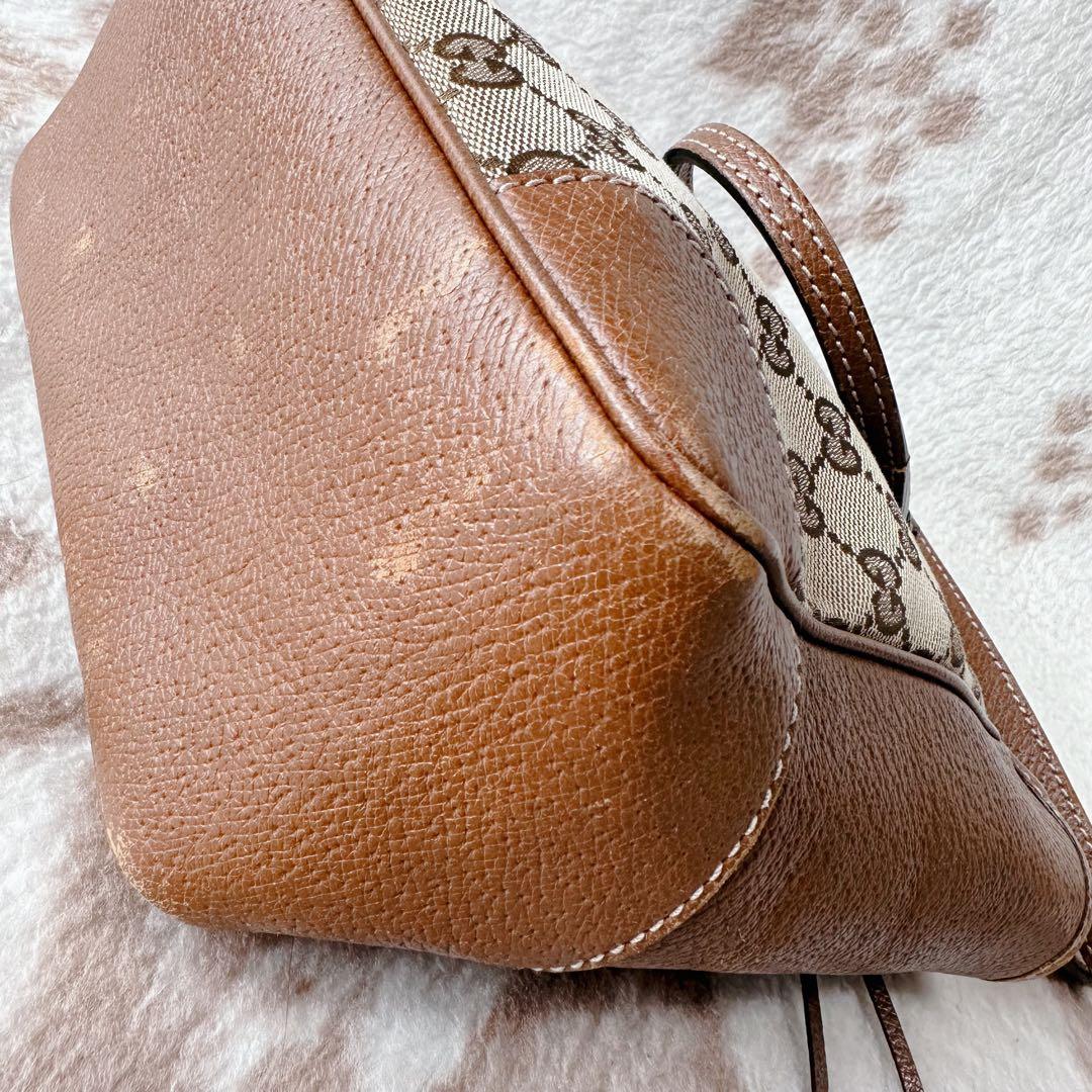 グッチ ブリー スモール バッグ ショルダー GG レザー キャンバス 2WAY