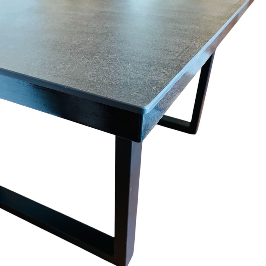 綾野製作所 ネオス セラミック ダイニングテーブル アイアングレー 135