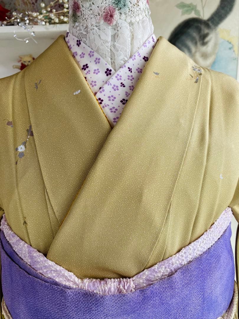 さとよ様❤️単衣 正絹 江戸小紋に小花柄】 - メルカリ