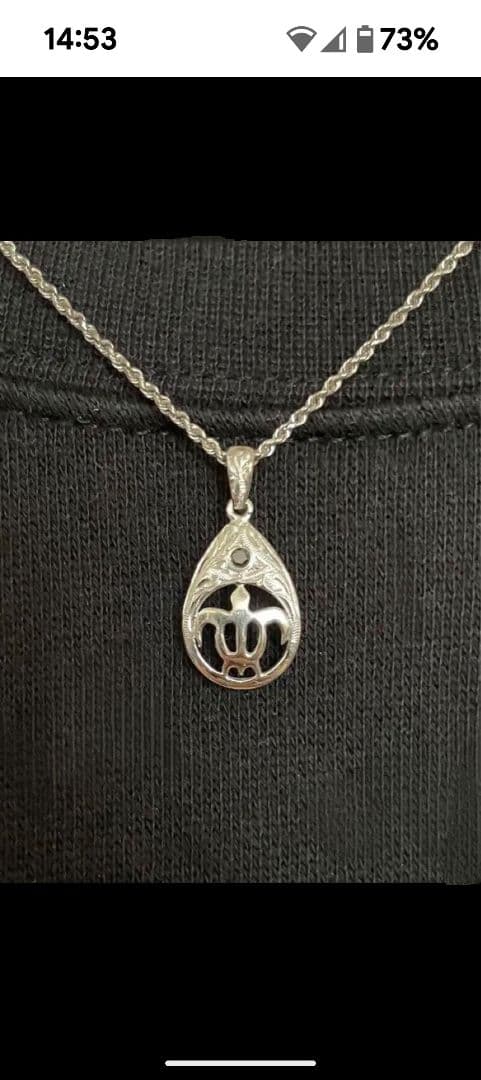 「最終値下げ」 ［オーダー品］ホヌ k14WG ブラックダイヤモンド トップ