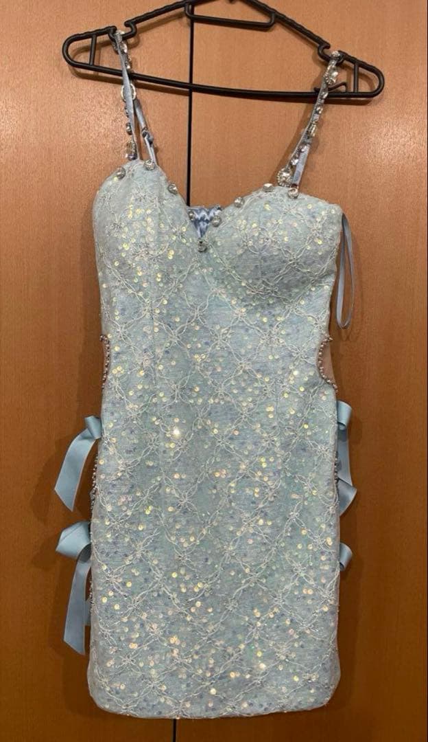 U　ドレス　水色　xs カチューシャ、チョーカーなし