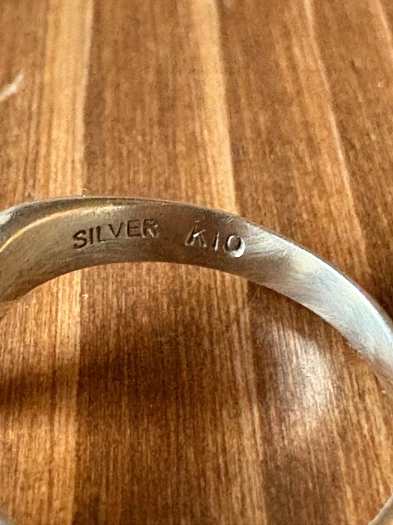 K10金 x シルバー925 デザインリング 13号 指輪 銀