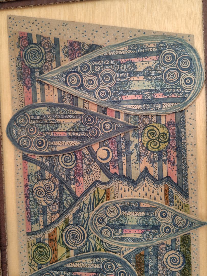 段ボールのはり絵作品 2点セット