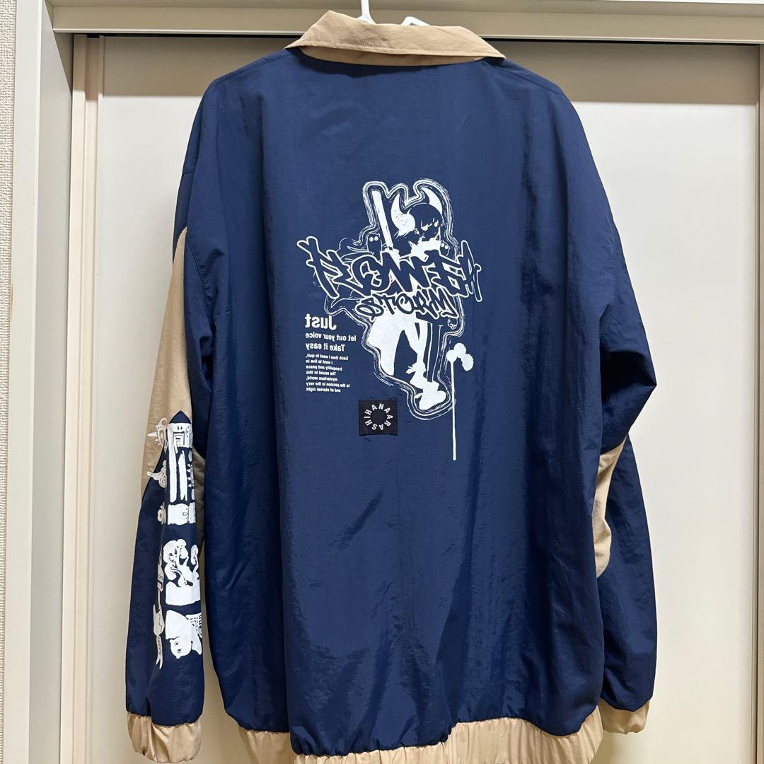 eve 花嵐」ジップアップジャケットネイビーL