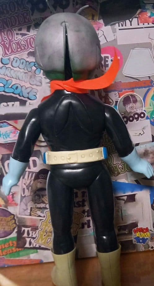 仮面ライダーソフビ 当時物 スタンダード✨面とれ✨昭和レトロ✨比較的美品✨一本線