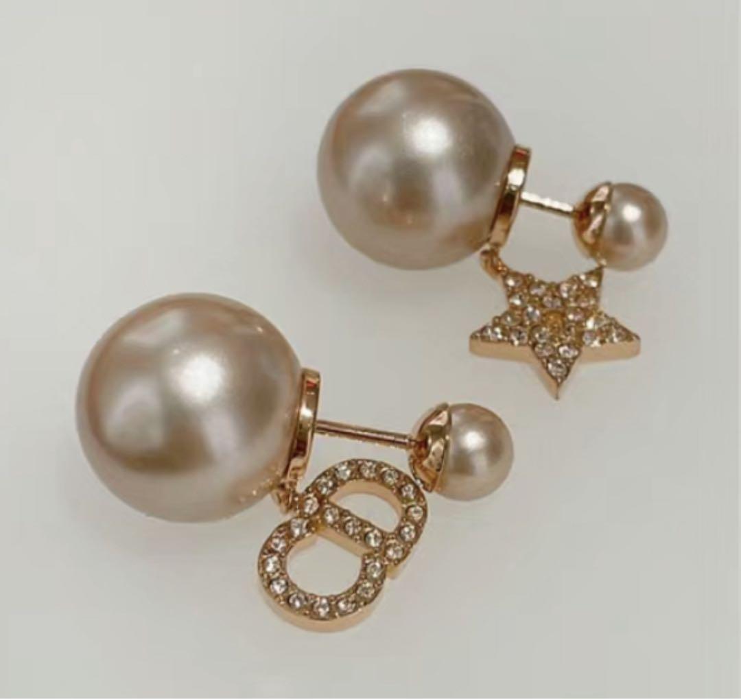 N*3様 Dior アシンメトリーピンクゴールド ピアス 正規品