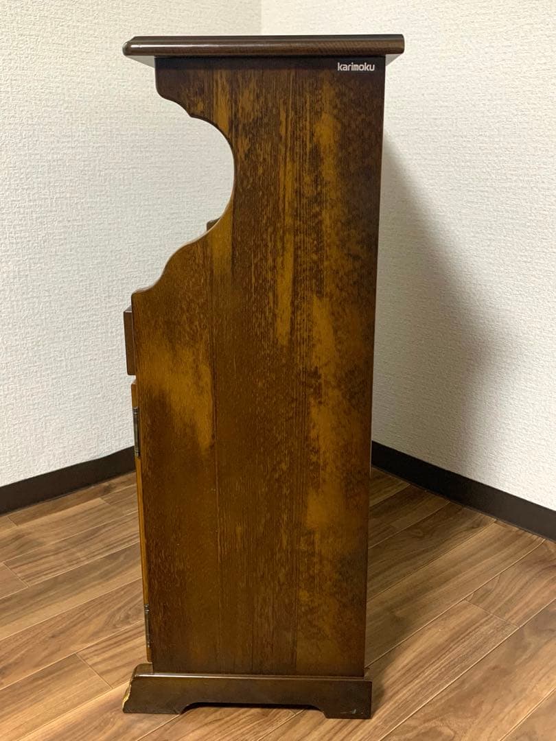カリモク サイドチェスト レトロ電話台 キャビネット コロニアル