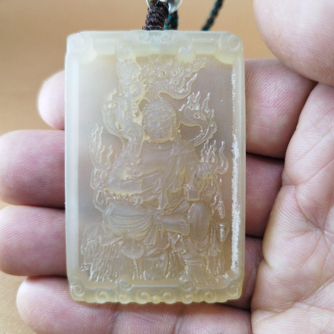 高品質❣️ミャンマー産A貨翡翠 濃いラベンダー路路通ネックレストップ