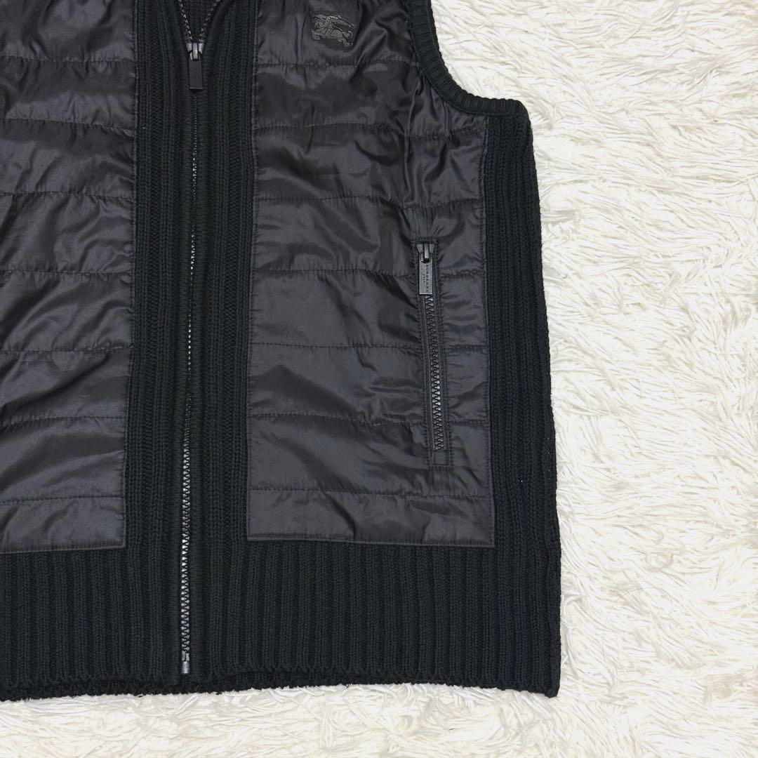 BURBERRY GOLF ダウンベスト ニット ブラック ホースロゴ