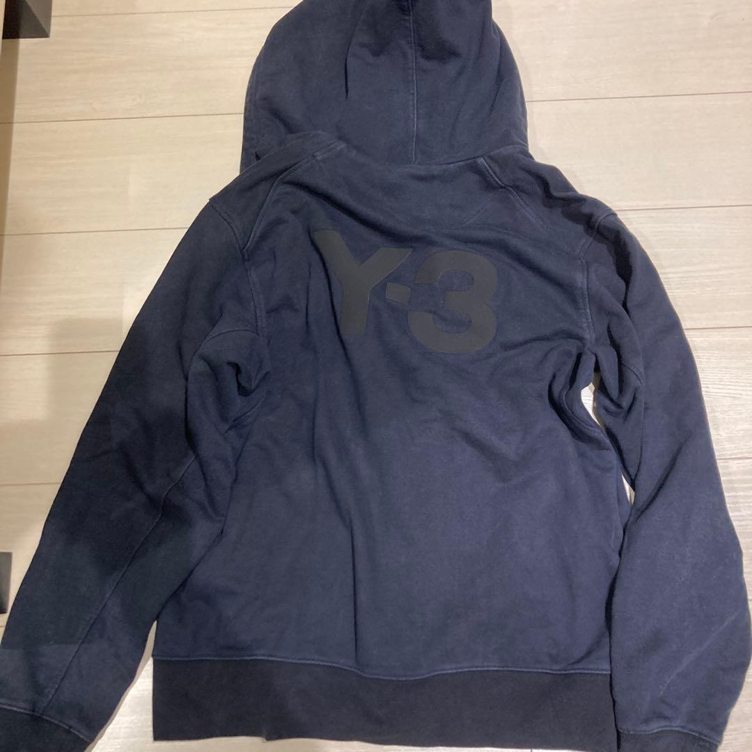 Y-3 ブラック　フード付きパーカー XL