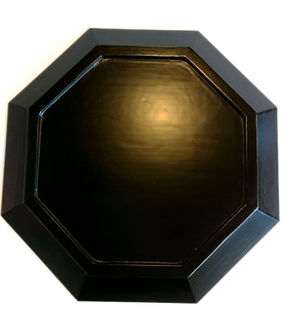 【茶道具】川瀬表完作 内朱 八角盆