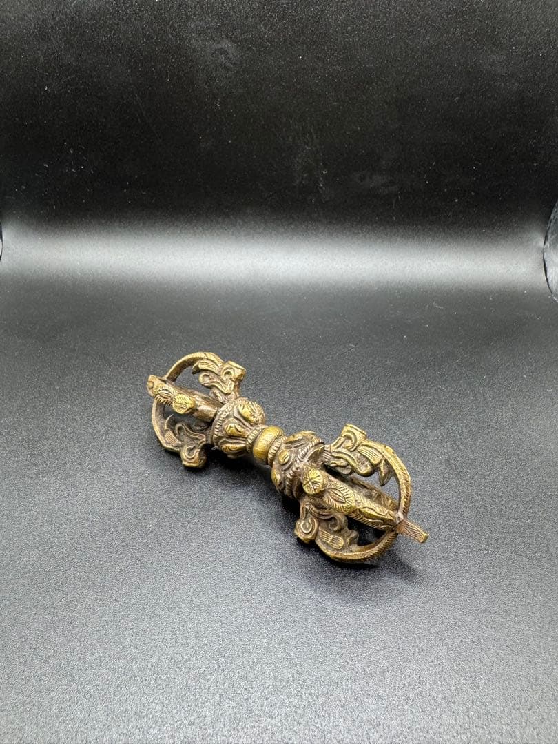 希少 ガンター（金剛鈴）とヴァジュラ（金剛杵）、宝匣セット 仏教美術 密教法具