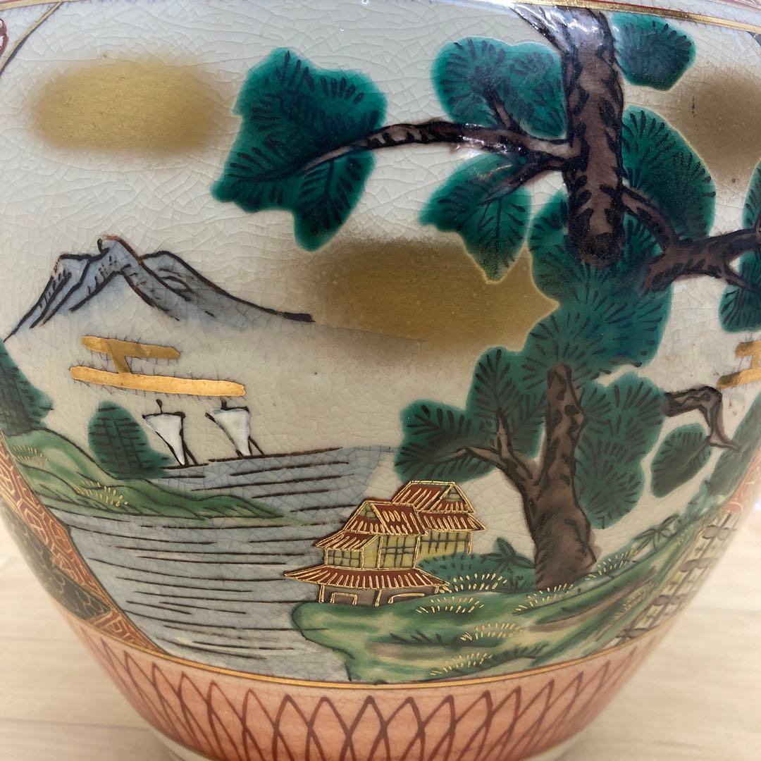 九谷焼 壺 九谷焼/泰幸 手描き壺 花瓶 鉢