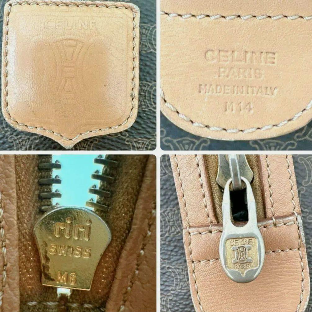 【値下げ】CELINE ・マカダム柄・トリオンフ・ミニ・ボストンバッグ・2way