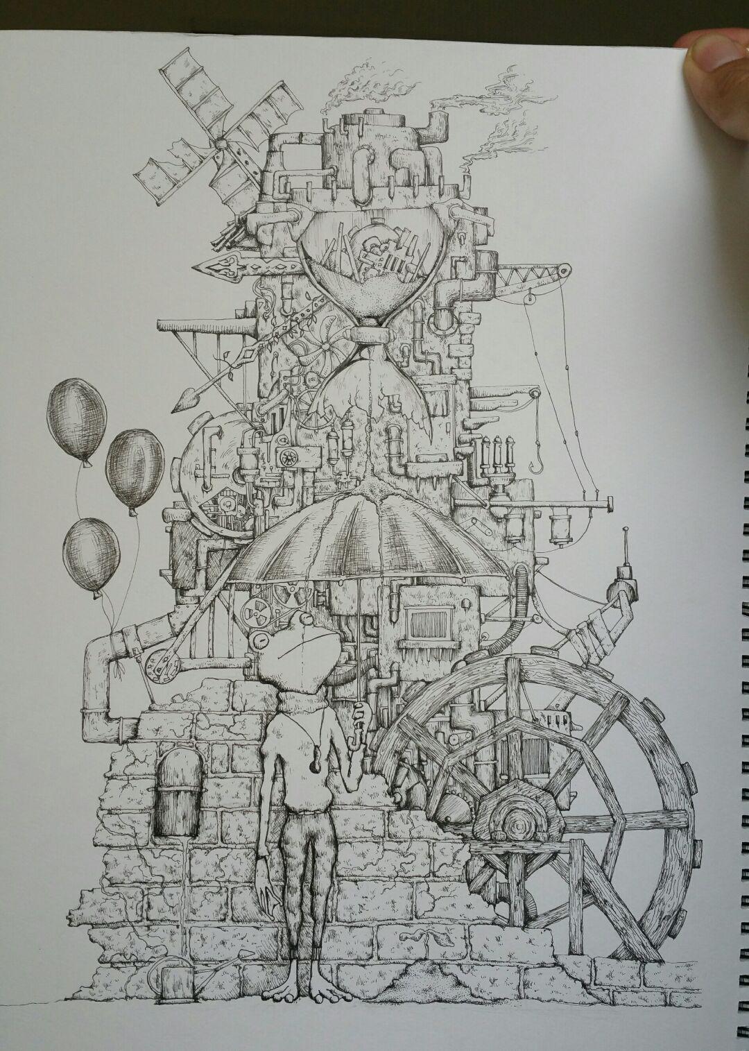 絵画　手作り額縁つき